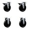 Service Caster 5'' Phenolic Wheel Swivel Top Plate Caster Set with 2 Posi Brakes 2 Rigid, 4PK SCC-20S514-PHS-PLB-2-R-2 - alternate 1